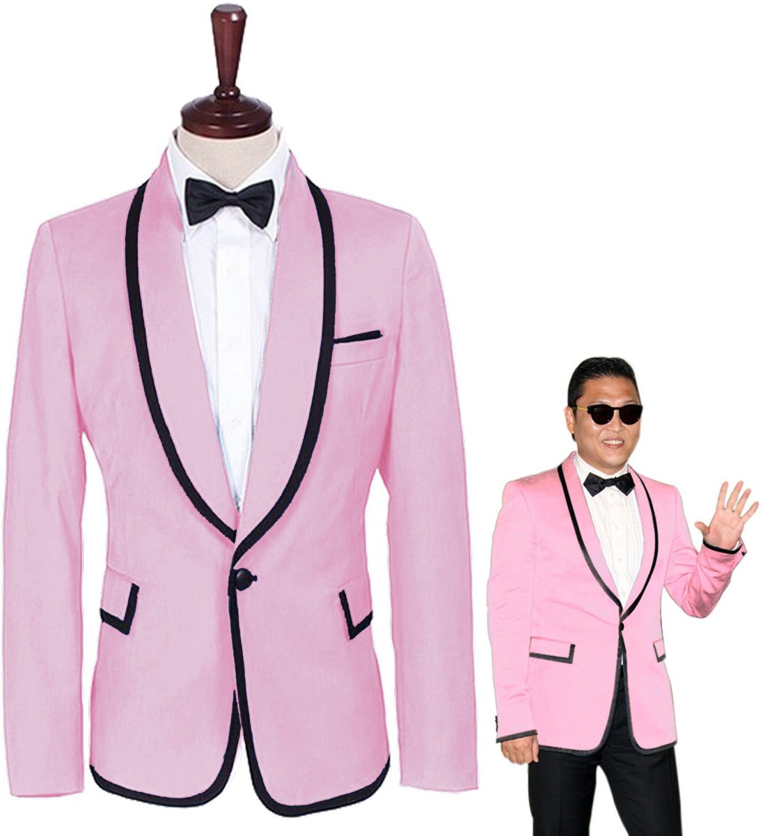 Gangnam Style Kostuum | Psy Gangnam Style Jas Mr. Style Roze Man | Medium / Large | Carnaval kostuum | Verkleedkleding